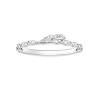 Thomas Sabo Women-Charm Bracelet Charm Club 925 Sterling Silver Length 19.5 cm Bridge 5 cm X0211-001-12-L19,5v