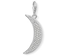 Thomas Sabo Women Charm Pendant Moon PAVÉ 925 Sterling Silver Y0009-051-14