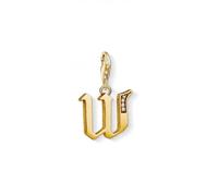 Thomas Sabo Yellow Gold Silver Vintage W Letter Charm