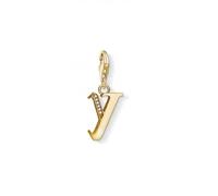 THOMAS SABO Gold Plated Cubic Zirconia Y Charm 1631-414-39