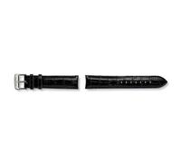 THOMAS SABO ZWA0002-223-11-20mm Leather/Stainless Steel Black Crocodile Embossed Watch Strap 20mm