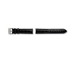 THOMAS SABO ZWA0002-223-11-20mm Leather/Stainless Steel Black Crocodile Embossed Watch Strap 20mm