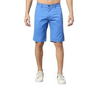 Thomas Scott Men's | 100% Cotton | Solid | Above Knee | Button Closure | Chino | Casual Shorts for Men, Aqua, 36