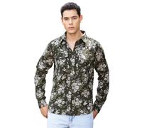 Thomas Scott Men's Pure Cotton Floral Print Semi Formal Shirt