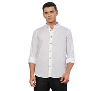 Thomas Scott Mens | Solid Color | Premium Irish Linen | Long Sleeve | Button Down Collar | Leisure | Mens Shirt