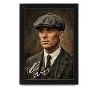 Thomas Shelby Style Portrait Print | Peaky Blinders Inspired TV Art | Limited Edition Fan Tribute Gift | Birmingham Gangster Wall Decor | Collectible Memorabilia (A3 Framed)