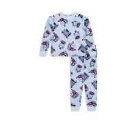 Thomas The Tank Engine Boys Pyjamas- Fleece Twosie - Official Two Piece Set with Long Sleeve Top & Cuffed Bottoms - Super Soft and Cosy Nightwear Gift- Ages 1-5 Years Blue