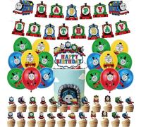 Thomas Train Birthday Party Decorations Supplies, Banner, Balloons, Cake Topper Cupcake Toppers Cake Decorations