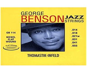 Thomastik Einzelsaite E6 .055fw Nickel, flatwound GB55 für E-Gitarre George Benson Jazz Satz GR114, Grey