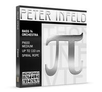 Thomastik Infeld - Double Bass Set medium 3/4 - PI 600 G, D, A, E Strings - String Tension Set 3/4 medium 117.9 kg/259.9lbs