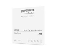 Thomastik Einzelsaite B/H .136 Stahlkern, Nickel flat wound long scale 34" JF34136 für E-Bass Jazz Satz JF345, JF346