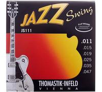 Thomastik Saiten für E-Gitarre Jazz Swing Series Nickel Flat Wound Satz JS111 Light .011-.047w,silver