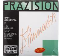 Thomastik single string for double bass 4/4 precision - D string solid steel core, chrome wound, orchestral tuning, medium