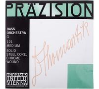 Thomastik single string for double bass 4/4 precision - G string solid steel core, chrome wound, orchestral tuning, medium
