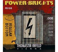 Thomastik Saiten für E-Gitarre Power Brights Series Regular Bottom Satz PB108 Extra Light .008-.040w