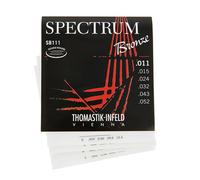 Thomastik Saiten für Akustikgitarre Spectrum Bronze Series nickelfrei Satz SB111 light .011-.052,White Black Red Blue,Small Medium Large X-Large 2X-Large