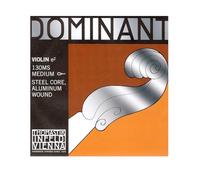Thomastik 130MS4/4 Single string for Violin 4/4 Dominant - E-string steel core, Aluminium Wound, Medium, Loop End