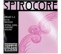 Thomastik S776 Einzelsaite für Cello 1/4 Spirocore - D-Saite Spiralseilkern, Chrom umsponnen, mittel
