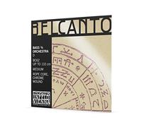 Thomastik Einzelsaite für Kontrabass 3/4 Belcanto - D-Saite Stahlseilkern, Chrom umsponnen, Orchesterstimmung, mittel