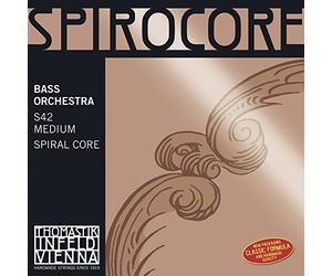 Thomastik single string for double bass 3/4 Spirocore - H/B string (low) spiral core, chrome wound, orchestral tuning, medium