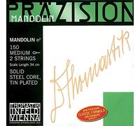 Thomastik single string G 153stark (1 pair) polished chrome steel band, flatwound for mandolin precision set 154stark