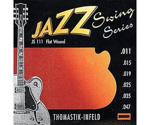 Thomastik Strings for Electric Guitar Jazz Swing Series Nickel Flat Wound Set JS111 Light .011-.047w