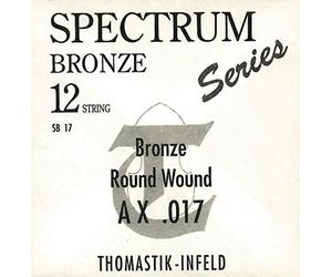 Thomastik Thomasitk single string E .023fw bronze with silk inlay flatwound SB23 for acoustic guitar Spectrum set SB211