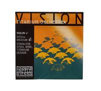 Thomastik Violin E String Vision Titanium Orchestra – Chrome Steel, Bright, Medium, 4/4 Ball