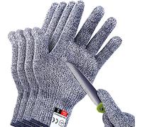 THOMEN 4 PCS (M+L) Cut Resistant Gloves Level 5 Protection for Kitchen, Upgrade Safety Anti Cutting Gloves for Meat Cutting, Wood Carving, Mandolin Slicing and More