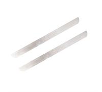 THOMIX 2 Pcs Car Stainless Steel Door Sill Protector Stickers for Smart 451 453 Fortwo, Non-Slip Anti-Scratch Threshold Guard Kick Plates Car Trim Accessories,B Silver