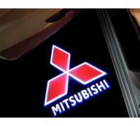 THOMIX Car Door Logo Projector for Mitsubishi Outlander ASX Lancer EX, Car Door Projection Lamp Laser Welcome Light Entry Lighting Puddle Lights Car Accessories,2PCS