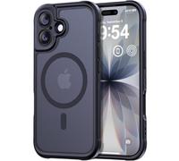Thomo Magnetic Compatible with iPhone 17 Case [Full Camera Protection] [Compatible with Magsafe] Military-Grade Shockproof, Anti-Fingerprint Translucent Matte Phone Case,Black