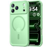 Thomo Magnetic Compatible with iPhone 17 Pro Case [Full Camera Protection] [Compatible with Magsafe] Military-Grade Shockproof, Anti-Fingerprint Translucent Matte Phone Case,Matcha Green