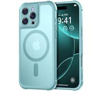 Thomo Magnetic for iPhone 16 Pro Max Case, [Full Camera Protection] [Compatible with Magsafe] Military-Grade Shockproof, Anti-Fingerprint Translucent Matte Phone Case,Blue