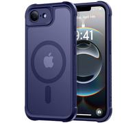 Thomo Magnetic for iPhone 16e Case, [Full Camera Protection] [Compatible with Magsafe] Military-Grade Shockproof, Anti-Fingerprint Translucent Matte Phone Case,Deep Blue