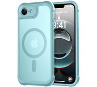 Thomo Magnetic for iPhone 16e Case, [Full Camera Protection] [Compatible with Magsafe] Military-Grade Shockproof, Anti-Fingerprint Translucent Matte Phone Case,Blue