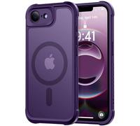 Thomo Magnetic for iPhone 16e Case, [Full Camera Protection] [Compatible with Magsafe] Military-Grade Shockproof, Anti-Fingerprint Translucent Matte Phone Case,Deep Purple