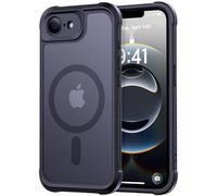 Thomo Magnetic for iPhone 16e Case, [Full Camera Protection] [Compatible with Magsafe] Military-Grade Shockproof, Anti-Fingerprint Translucent Matte Phone Case,Black