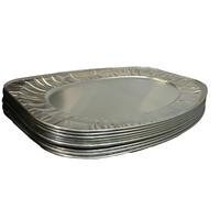 Thompson Cooper Ltd - Aluminium Serving Platters Foil Platter 57cm Oval Serving Trays - 10 Pack