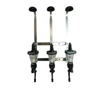 Thompson Cooper ltd- Wall 3 Bottle Rack (70cl / 1L) with 3 x Professional Measures, Home Bar, Bar Optics Set (3 x 25ml Professional Measures)