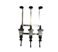 Thompson Cooper ltd- Wall 3 Bottle Rack (70cl / 1L) with 3 x Professional Measures, Home Bar, Bar Optics Set (3 x 35ml Professional Measures)