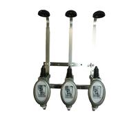 Thompson Cooper Ltd -Wall 3 Bottle Rack (70cl / 1L) with 3 x Vogue Spirit Measures (3 x 25 ml Vogue Optic Meaures)