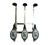 Thompson Cooper Ltd -Wall 3 Bottle Rack (70cl / 1L) with 3 x Vogue Spirit Measures (3 x 50 ml Vogue Optic Meaures)