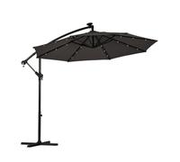 Cantilever Parasol Range:Solar LED Parasol with Cover/Charcoal