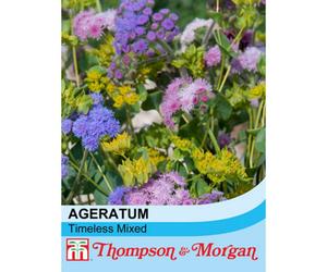Thompson & Morgan Ageratum Houstonianum Timeless Mixed 1 Seed Packet (100 Seeds)