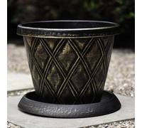 Thompson & Morgan Black And Gold Flowerpot & 25L Incredicompost X 2