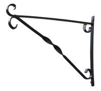Thompson & Morgan Black Metal Hanging Basket Wall Brackets with Fixings 25cm x 36cm 1 Hook
