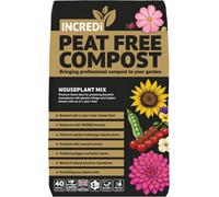Thompson & Morgan Incredipeatfree Premium House Plant Compost 40 L Peat Free Indoor Potting Mix 1 Year Slow-Release Nutrients & 120G Fertiliser