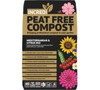 Thompson & Morgan Incredipeatfree Premium Mediterranean & Citrus Compost 40L With 120G Incredibloom Plant Fertiliser Peat Free Grow Medium