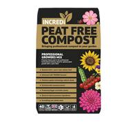 Thompson & Morgan Incredipeatfree Premium Professional Growers Compost 40L Peat Free Made In Britain 120G Incredibloom Slow Release Nutrients